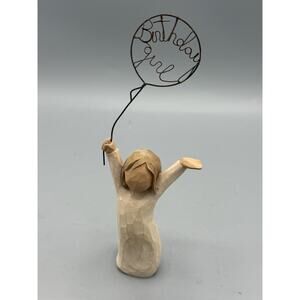 Willow Tree Birthday Girl Figurine Susan Lordi 2005 Wire Balloon DEMDACO